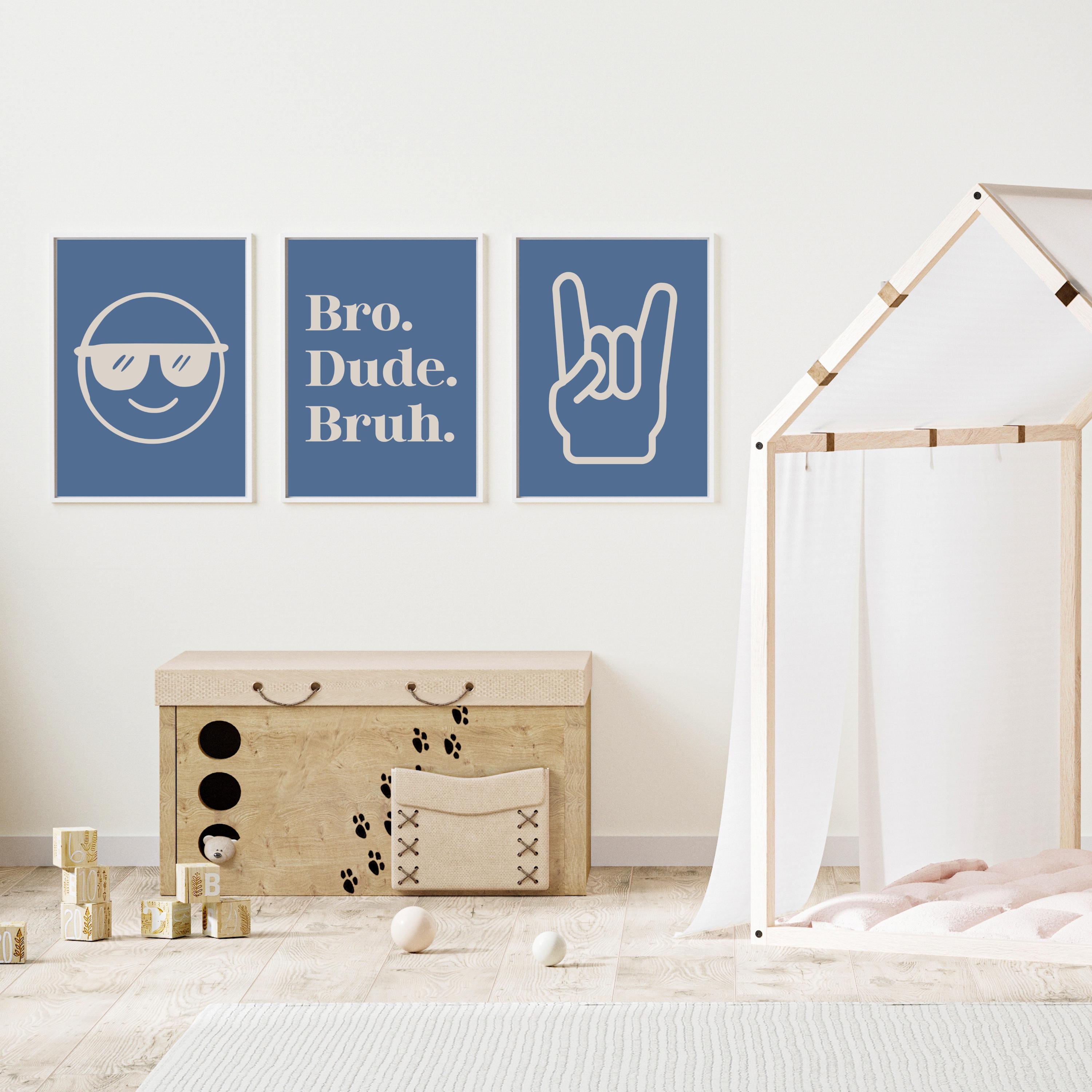 Set of 3 Boys Printable Art | Kids Room Art Prints | Boys Room Decor ...