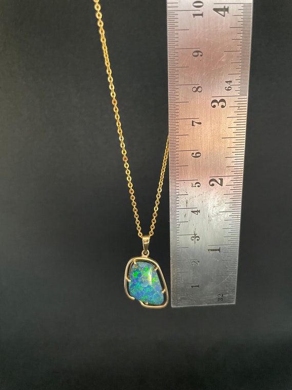 Australian triplet opal pendant, 9k gold setting - image 2
