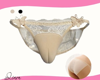LINRA Hiding Gaff Panties Butterfly Underwear Sponge Camel Toe Brief Gaff for Transgender Women, Drag Queens & Cosplay #L01
