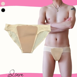 BIMEI Tape Gaff Panty Avoid Camel Toe Seamless Underwear Skip the Line -Transgender,Crossdresser,Men&Women,Beige,2 Colors