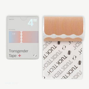 Transgender Tape Plus 4 Inch, FTM Binder for Chest Binding, Extra Wide KT Tape, 4&quot; x 10&quot; - 20 Precut Strips