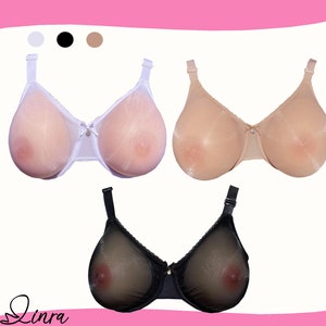 ZWSM Forme Del Seno In Silicone Realistiche Tette Finte Rinforzatore Di Tette Transgender Sissy Drag Queen Crossdresser Corazze,Color 1,C Cup Cotton - Foto 6