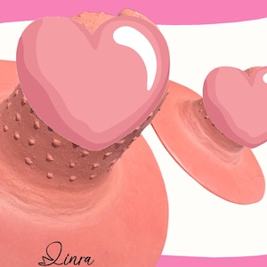 LINRA Huge Tall Silicone Nipple Prosthetic,Realistic Texture,Attachable,Reusable Washable for Crossdressers,Drag Queen,Breast Accessories
