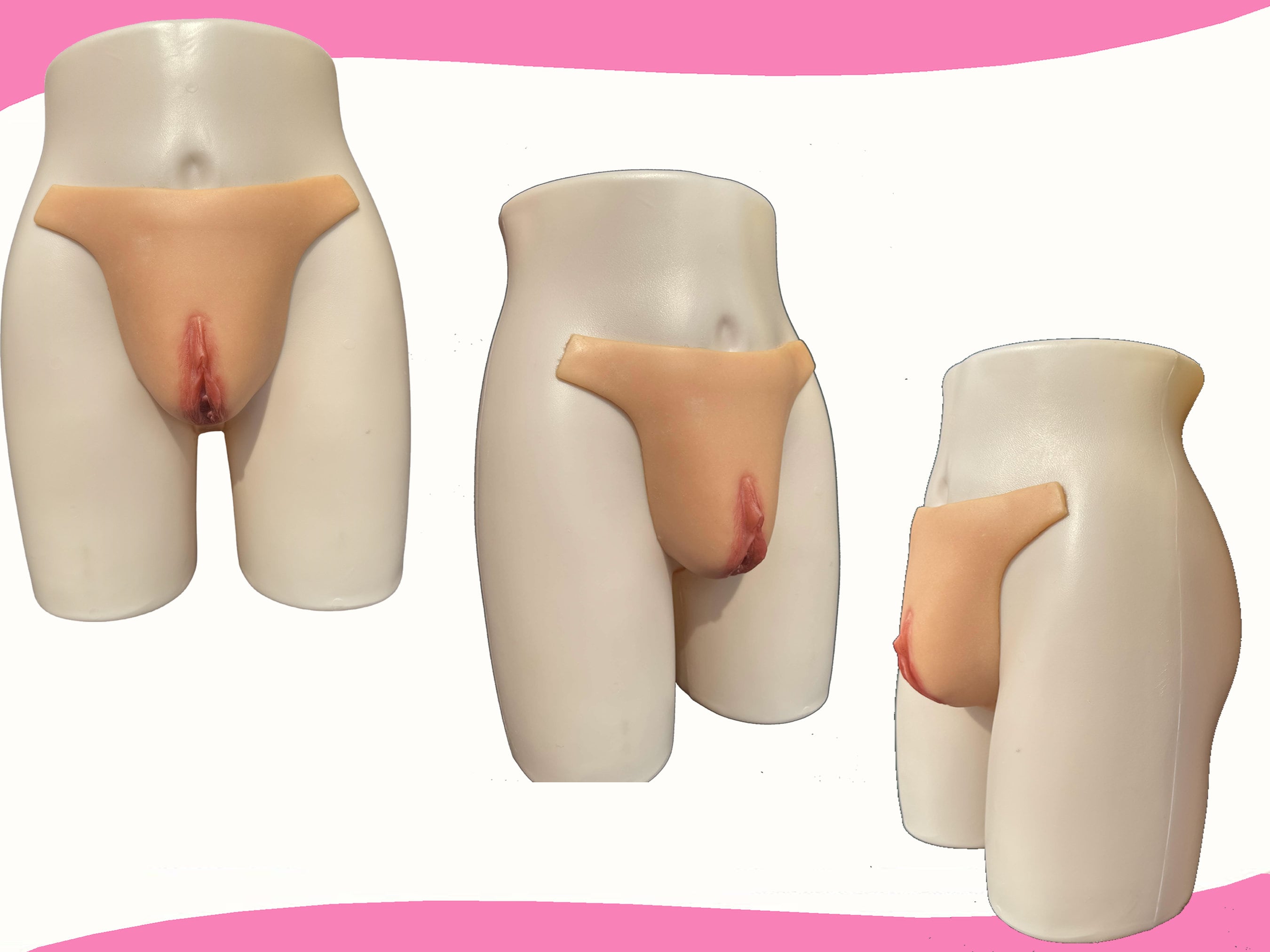 TRANSKIN Silicone Panty Fake Vagina Plump Hips Underwear Hip Pants Crossdresser