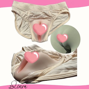 LINRA Men’s Underwear Gaff Panty Brief Panties Realistic Camel Toes for Men Transgender Drag Queens & Cosplay Crossdressing Gaff Underwear