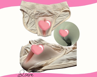 LINRA Men’s Underwear Gaff Panty Brief Panties Realistic Camel Toes for Men Transgender Drag Queens & Cosplay Crossdressing Gaff Underwear