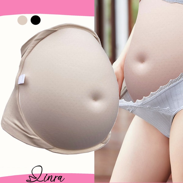 LINRA Sponge Fake Pregnancy Belly with Seamless Waistband for Movie TV Cosplay Performance Women's Novelty Pregnant Belly Costume Accessory