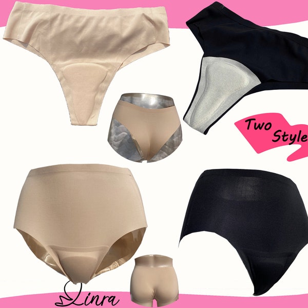 LINRA Avoid Camel Toe Proof Thong Camel Toe Concealer Pad Panty Invisible Guard for Women Bikini Brief Underwear,2 Styles