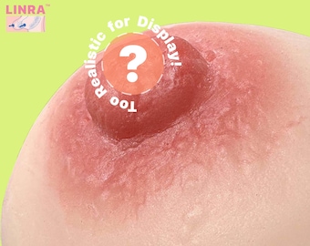 Silicone Nipple Prosthetic Adhesive Attachable Nipples Reusable Washable for Crossdressers, Drag Queen, No.21 (A Pair,3 Colors)