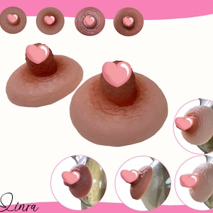 LINRA Silicone Nipple Prosthetic Adhesive Attachable Nipples | Reusable Washable for Crossdressers, Drag Queen, No.9,Medium(A Pair,4 Colors)
