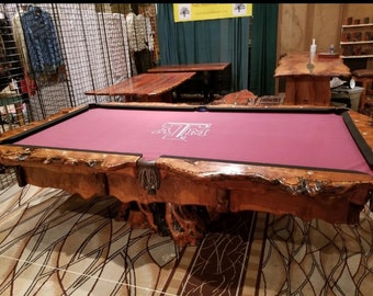 Absolutely Stunning 9' Mesquite pool table package with matching spectators chairs