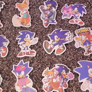 Sonic the Hedgehog Amy Devin Tails Knuckles sticker pack stickers