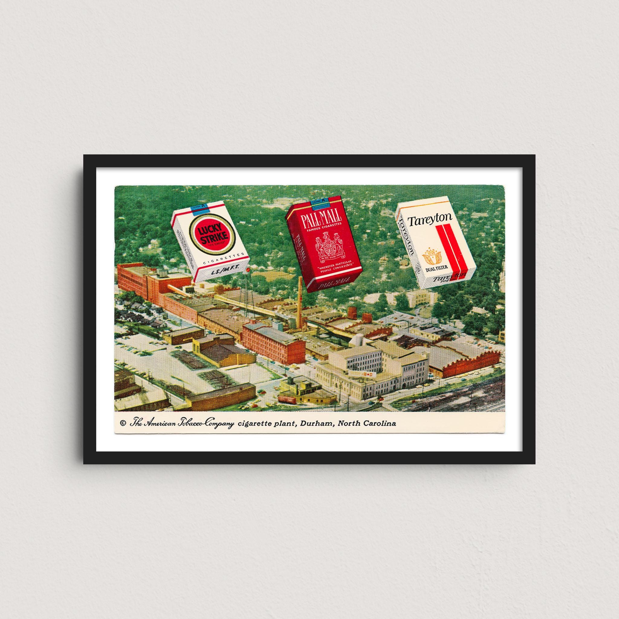 Durham NC 1960s Vintage Postcard Art Print – American Tobacco Company