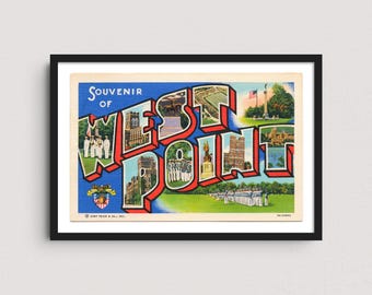West Point 1938 Vintage Postcard Art Print – United States Military Academy