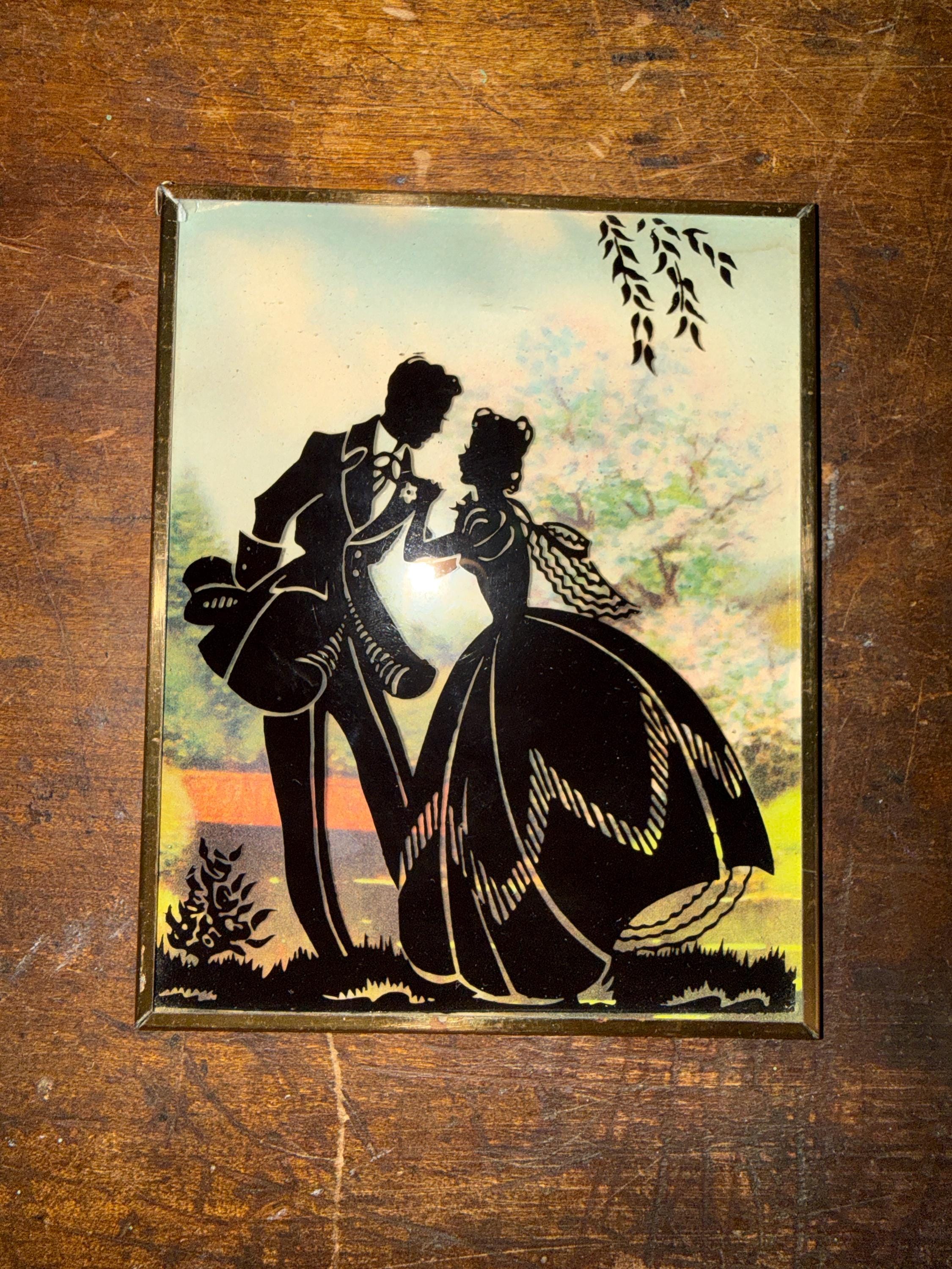 Vintage Reverse Convex Glass Paintings - Etsy