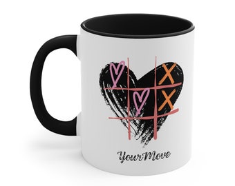 Taza de café con forma de corazón "Your Move" (325 ml)
