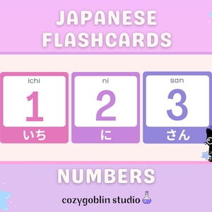 Japanese Numbers Flashcards - PRINTABLE PDF, Language Learning, Study Japanese, Educational Material, Homeschool, Preschool Activities