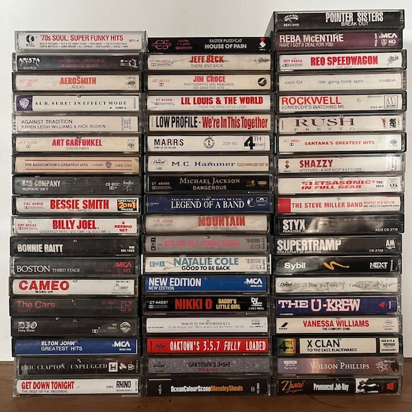 Hip Hop, R&B, Rap, Classic Rock, Rock, Alternative, Country, Pop, Soundtrack, 80's, 90's + More Cassettes - Tested and Working