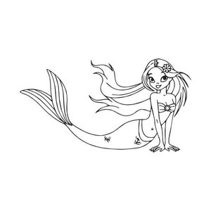 6 Mermaid Coloring Pages