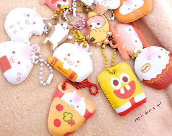 Puffy Hamster Banana Cat charms | 1.25 inch PVC Charms