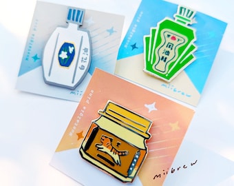 Asian Chinese remedies Green oil | 1.25 inch Enamel pins