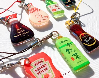 Asian Drinks and condiments | 1.25 inch Charms