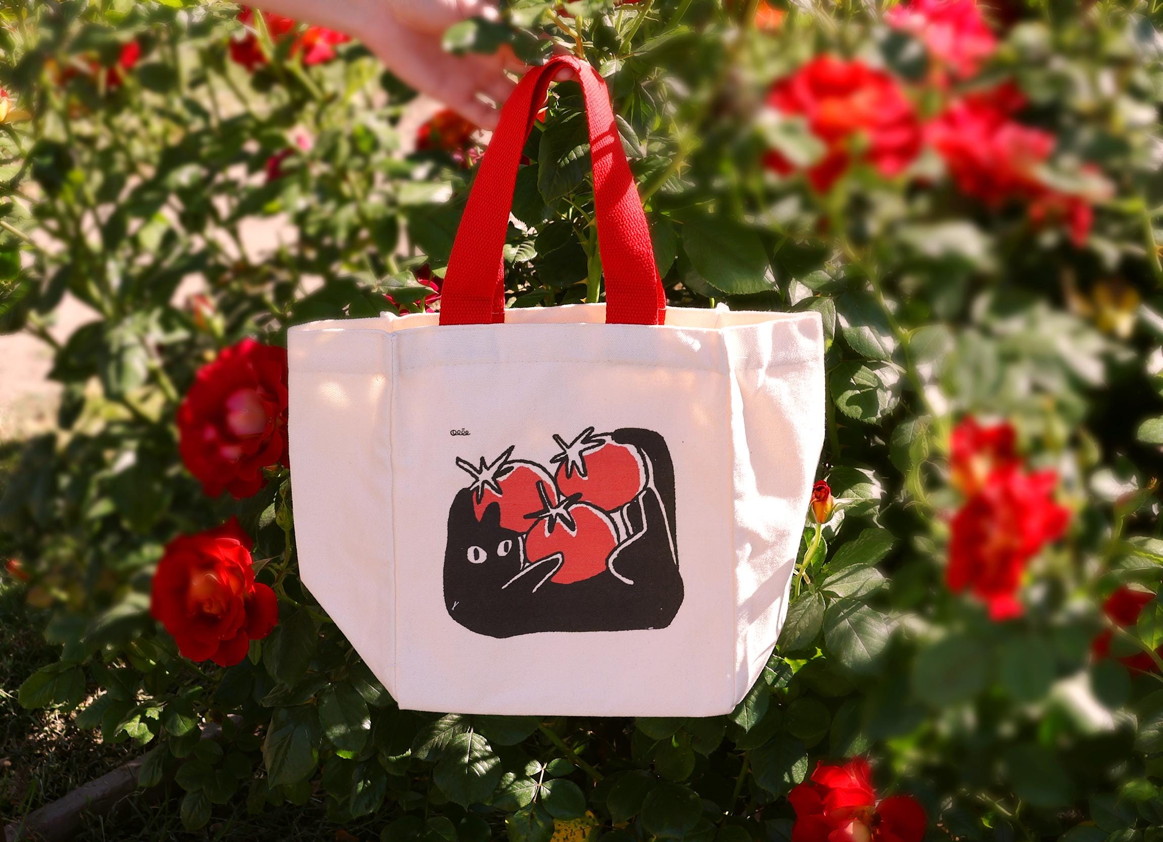 Tomato Cat | Mini tote bags