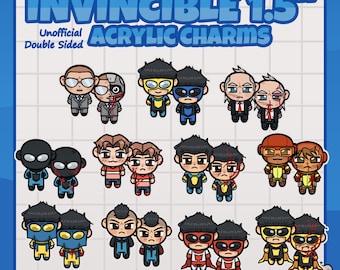 INVINCIBLE - double Sided Mini-Charms // Acrylic Charms 1.5''(38.1mm)