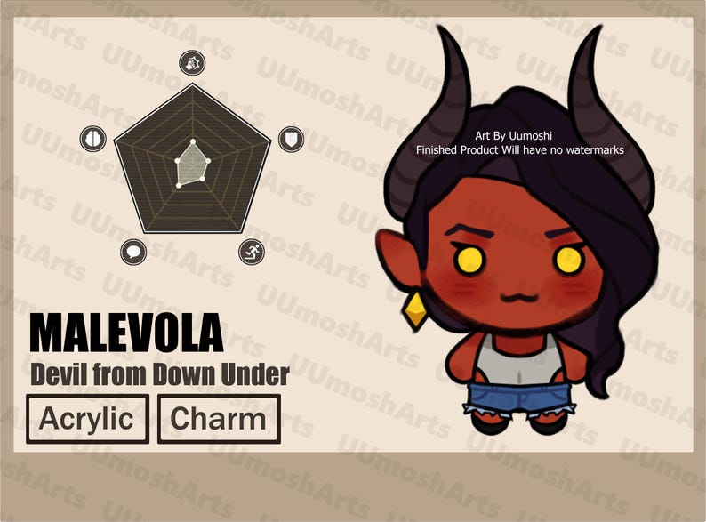 Dispatch // Acrylic Phone Charms 1.5''(38.1mm) // Z TEAM Malevola