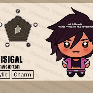 Dispatch // Acrylic Phone Charms 1.5''(38.1mm) // Z TEAM Invisigal