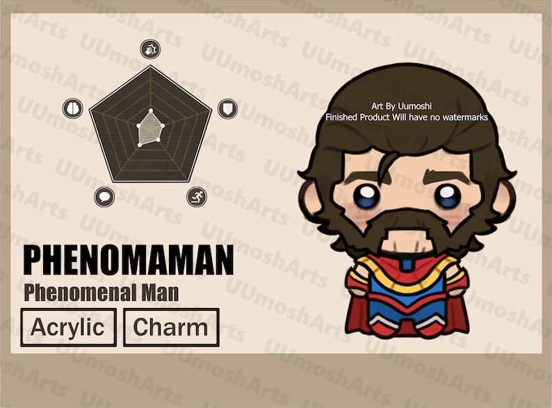 Dispatch // Acrylic Phone Charms 1.5''(38.1mm) // Z TEAM Phenomaman