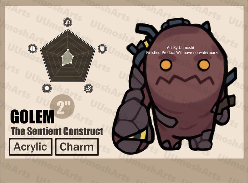 Dispatch // Acrylic Phone Charms 1.5''(38.1mm) // Z TEAM Golem