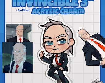 INVINCIBLE - Cecil Stedman Keychain // Acrylic Charms 3''(76.2mm)