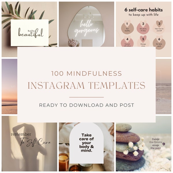 Mindfulness Instagram Templates Self Care