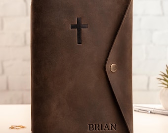 Custom Prayer Journal for Mission trip, Leather Notebook, gift for Christian men on a mission trip