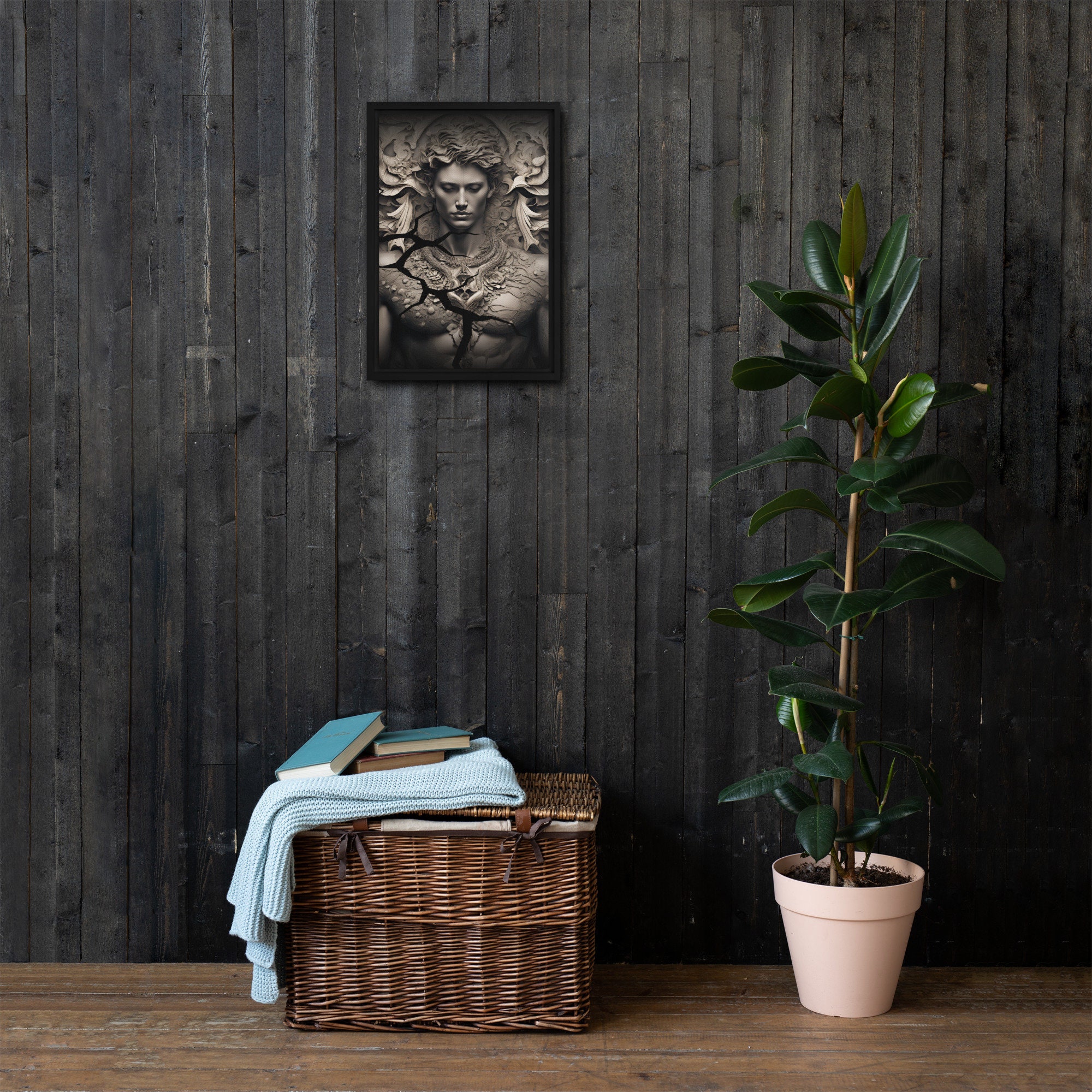 Masculine Modern Wall Art Contemporary Framed Canvas for Living Room — free download