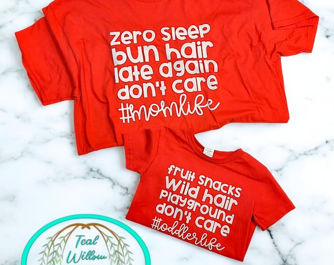 Featured listing image: Mom Life T-Shirt, Mommy and Me Matching Tee's