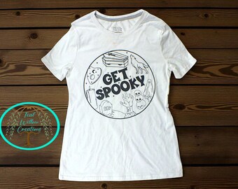 Get Spooky for Halloween T-shirt, Spooky, Funny, screenprint T-shirt