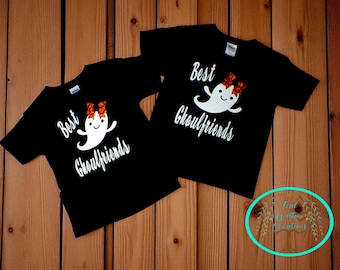 Best Ghoulfriends Matching Ghost T-shirts, kids matching shirts, ghost shirts, cute matching shirts