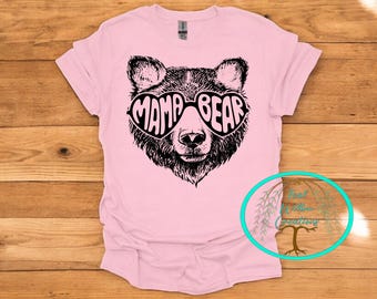 Mama Bear with Glasses Tee