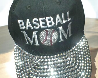 Baseball Mom Bling Baseball Cap