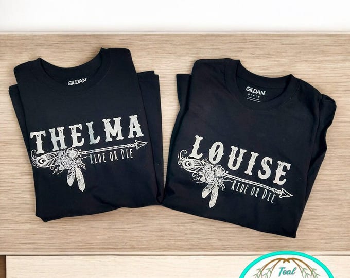 Featured listing image: Thelma and Louise Bestie Matching T-Shirts
