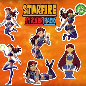 Starfire Sticker Pack - Teen Titans