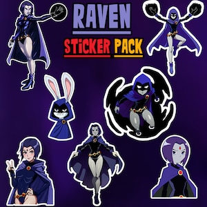 Raven Sticker Pack - Teen Titans Character