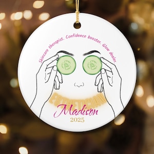 Personalized Esthetician Ornament 2025: Skincare Therapist Gift
