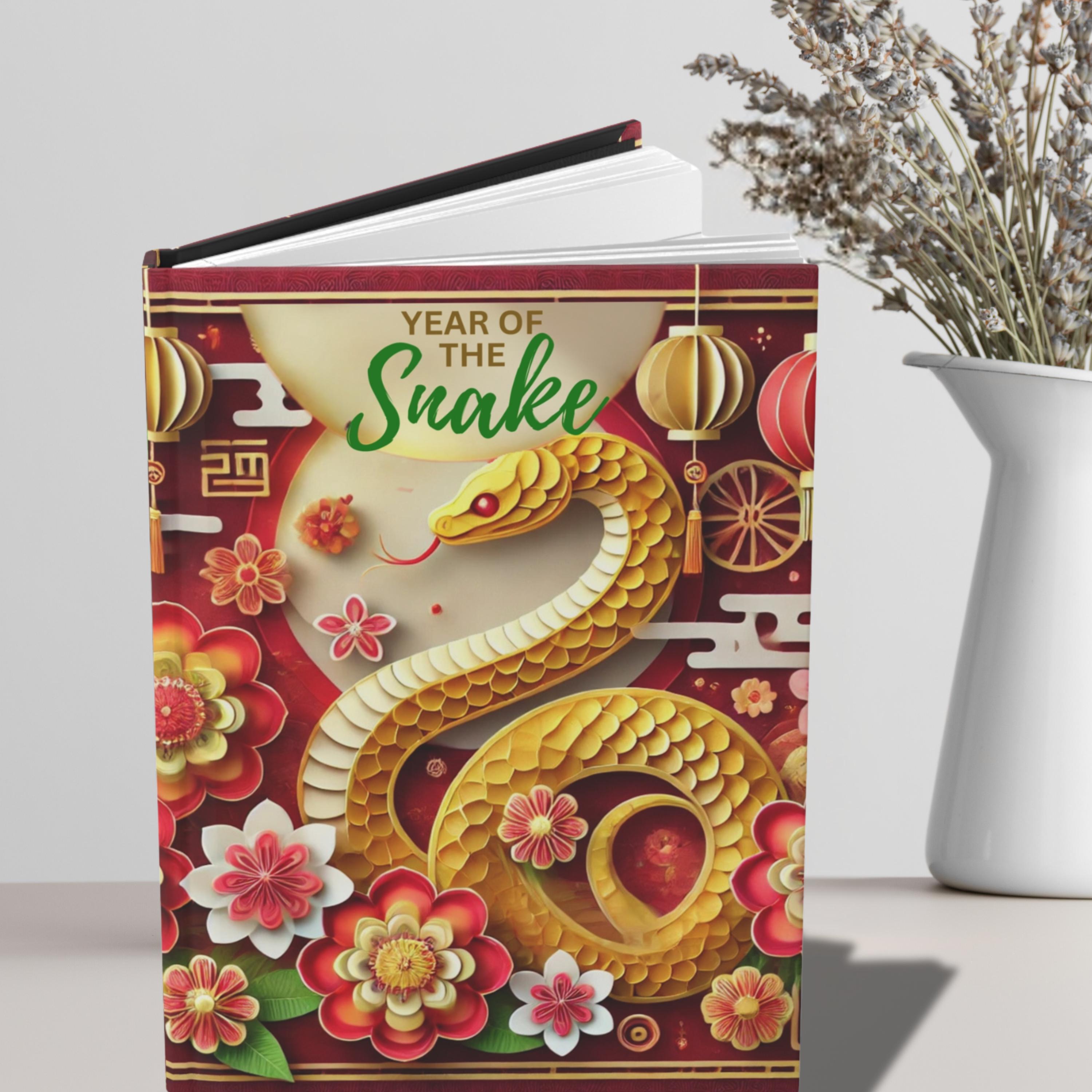 Snake Journal Personalized Year of the Snake Journal: Floral Chinese Zodiac Notebook ...