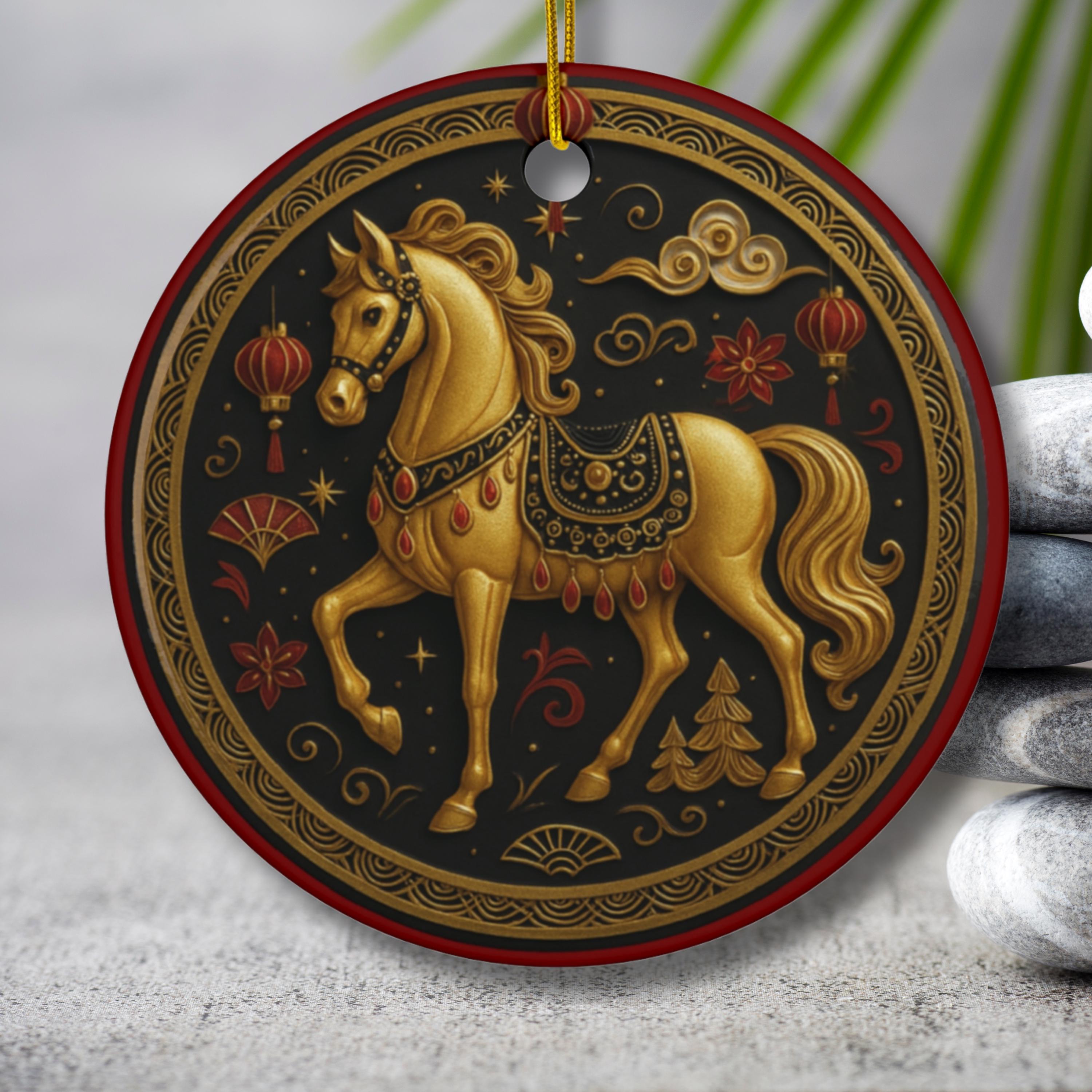 Chinese New Year 2026 Ornament, Year of Horse, Fire Horse, Chinese