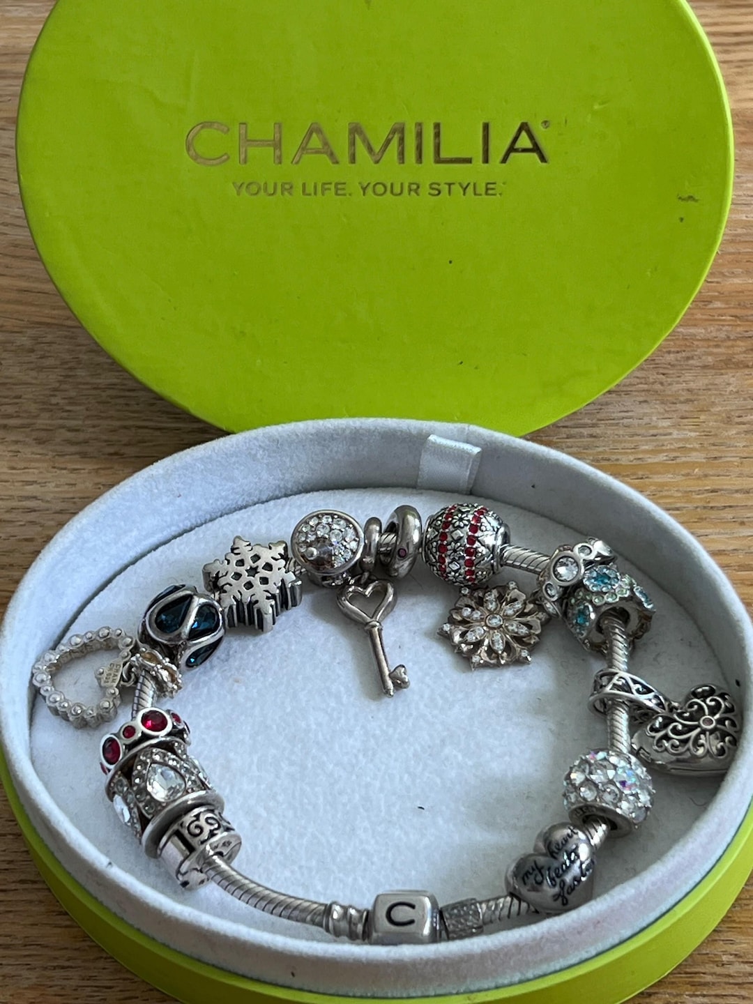 Original Chamilia Sterling Silver Bracelet With Chamilia Etsy