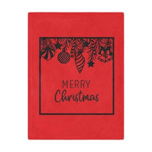 Merry Christmas Blanket l My 1st Christmas 2024 Newborn Blanket, Baby Holiday Blanket Gift, Baby&#39;s 1st Christmas Keepsake