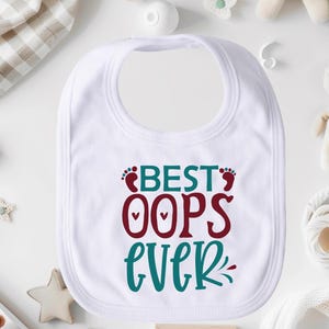 最高のOops Everビブ、面白いベビービブ、かわいいベビービブ、吸収性のある幼児用ビブ、ベビーシャワーギフト、性別を問わないベビービブ、ベビー必需品